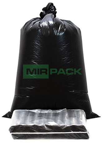 Мешки для мусора 120 литров, 80 мкм, 10 штук, 70*110, дно прямое, обезличенные - Вид 3